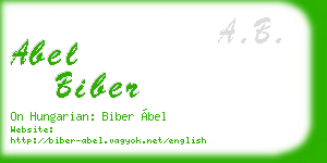 abel biber business card